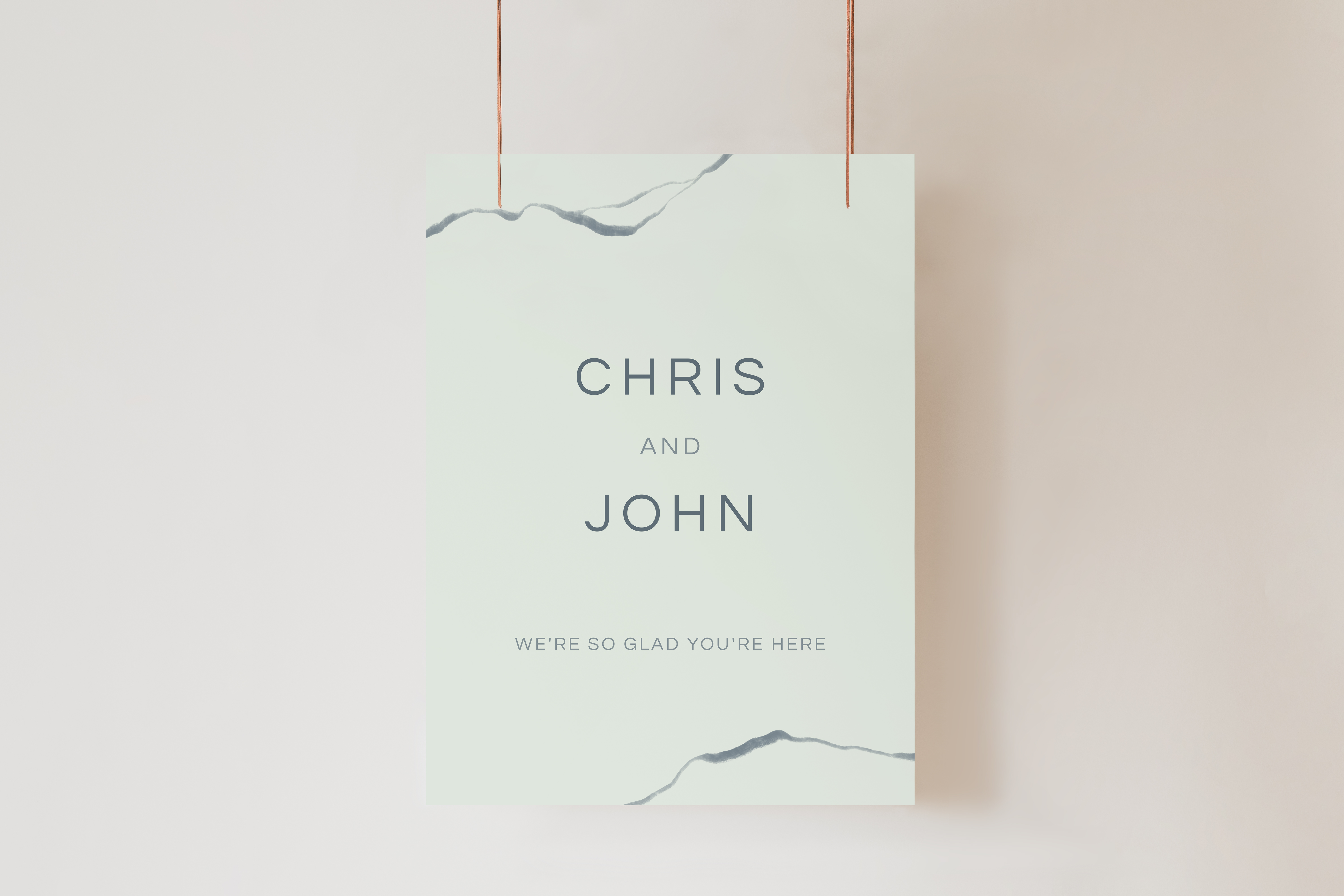 Kintsugi mockup – Welcome Sign 1